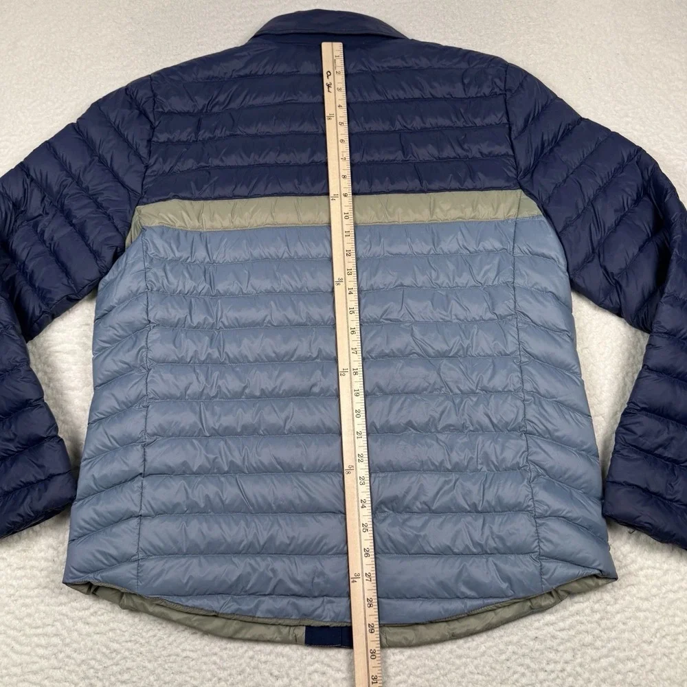 Marine Layer Mens Puffer Snap Front Over-Shirt Jacket Size Large Blue Colorblock